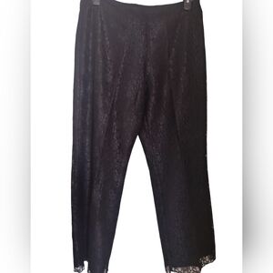 Worthington Black Lace Elegant Dress Pants size 14